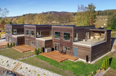 Timber frame terraced houses