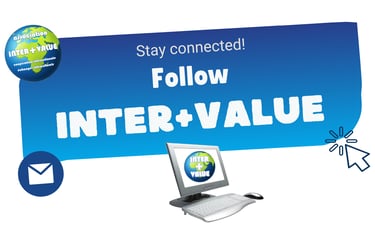 Image inviting users to follow INTER+VALUE