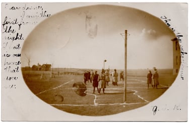 1907 Waubay South Dakota Basketball Netball Real Photo Postcard