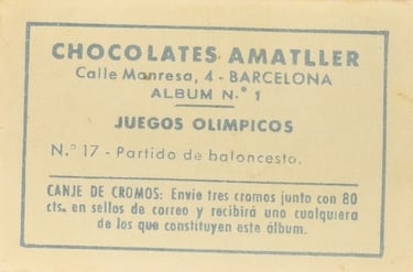 Back of Bob Cousy 1957 Spanish Card Rare Vintage HOF Basketball Rookie