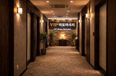 VIP 마포마사지 복도 공간