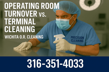 Operating room turnover vs. terminal cleaning—Precision Cleaning Services, Wichita KS