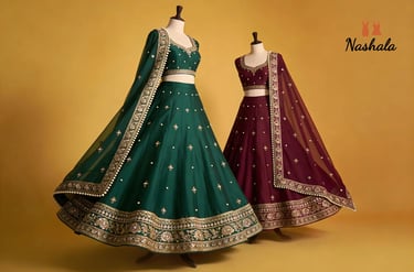 Hand-Embroidered Bridal Lehengas