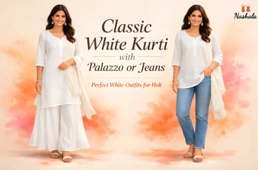 Classic White Kurti with Palazzo or Jeans