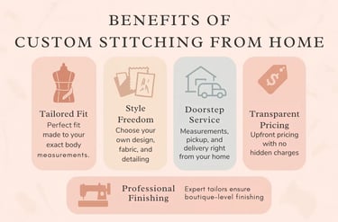 benefits of custom stitching from home
