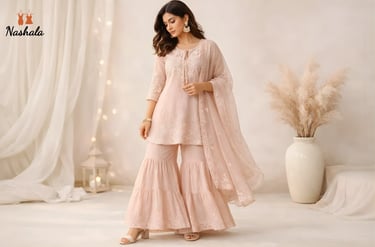 Cotton Sharara Dress Party Wear Trends
