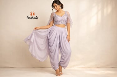 dhoti style fusion outfit