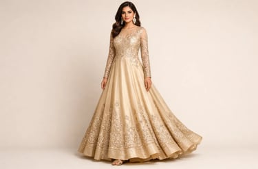 indo western gown
