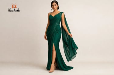 indo western saree gown