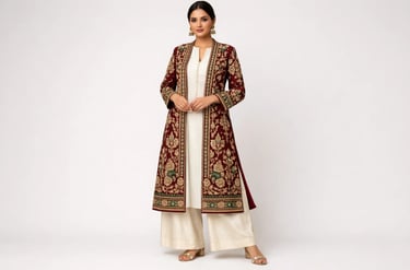 jacket style ethnic outfit