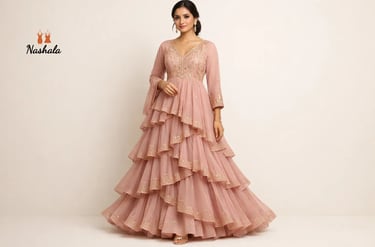 layered festive dress