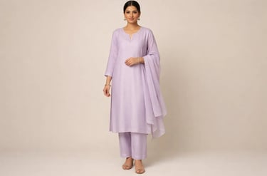 minimal embroidery suit