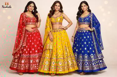 mirror work chaniya choli