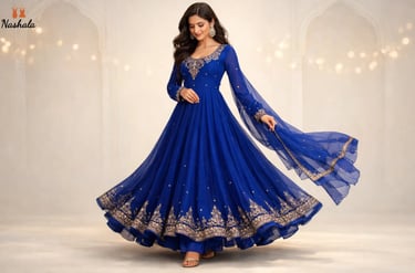 Royal Blue Anarkali Suit