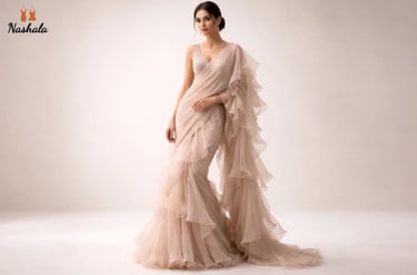 Ruffle Sarees for a Dramatic Look