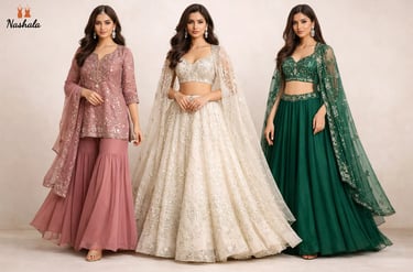 sharara set or cape lehenga