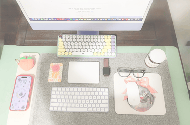 office flat lay photo