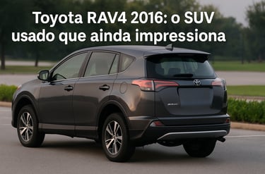 toyota rav 4 cinza 2016 estacionada 