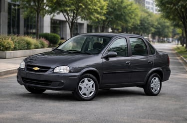 Chevrolet Classic em ambiente urbano, conhecido pela manutenção barata e durabilidade