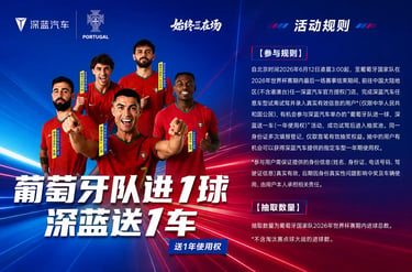 Campanha da Changan promete carro da Deepal a cada gol de Portugal na Copa