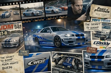 skyline do brian GT-R R34 com modificações tuning e detalhes do motor RB26DETT