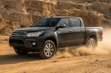 Toyota Hilux 2016 em estrada de terra, picape mantém alta valorização no mercado usado