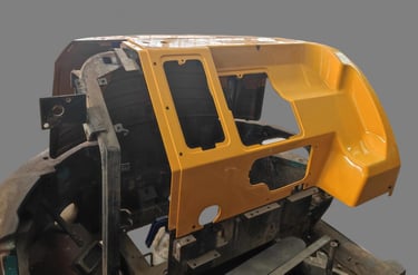 Excavator hood and outer casing
