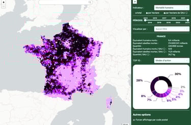 PESTICIDES CARTE INTERACTIVE FRANCE