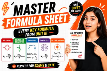 Essential formulas for electrical circuits