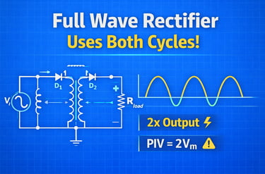 Full Wave Centre Tap Rectifier uses both cycles