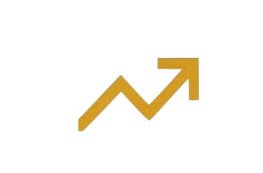 a golden arrow pointing up to the right