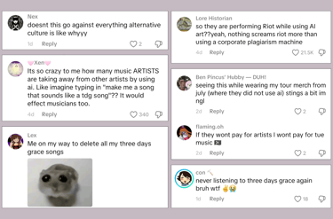 A collage of seven comments from the TikTok's comment section.