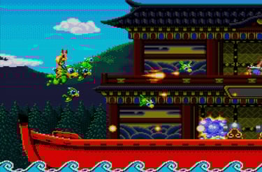 Keio Flying Squadron: Rami Blasting Across Wooden Waters