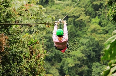 Cozumel, Mexico - Ziplining thru the jungle, 6 lines of various heights