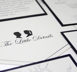 Custom-designed wedding stationery suite with floral theme, including invitation and RSVP card, idea