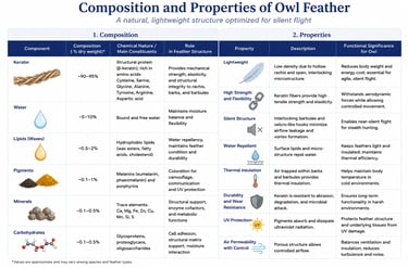 Composition and Properties of Owl Feather