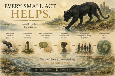 Every small act helps. Pick up litter. Make mindful choices. Do something.