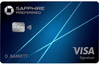 a chase sapphire preferred card with a visa card