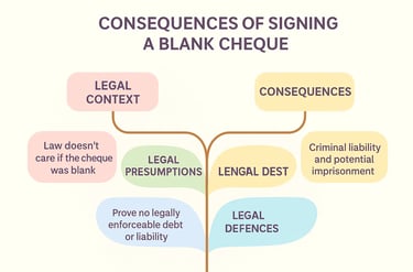 Flow Chart on Blog on Consequences of Signing a Blank Cheque