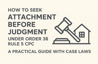 How to Seek Attachment of a Property before Judgment with Case Laws