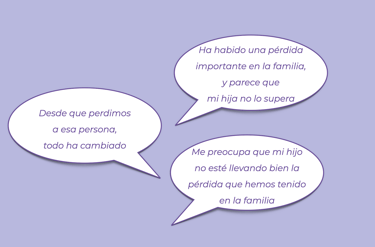 Ha habido una pérdida importante en la familia, y parece que mi hija no lo supera