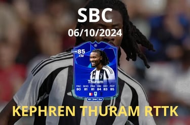 Kephren Thuram in campo con la carta di Thuram RTTK su FC 23