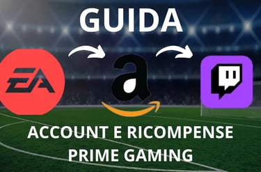 campo da calcio con logo di amazon prime, ea sports fc e twitch