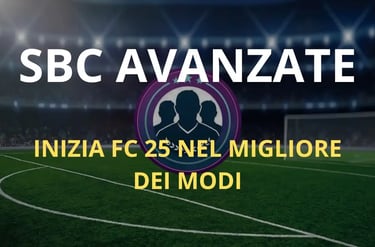 sfondo campo da calcio con scritta SBC AVANZATE