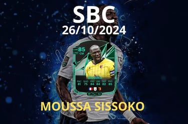 sissoko con la carta di sissoko su fc 25