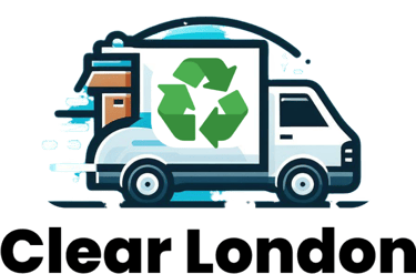 a truck with a recycling bins and a recycling bin