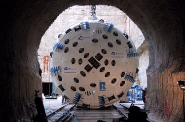 TBM1 during assembly on PRL Epping to Chatswood, Sydney
