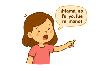 6. “No fui yo, fue mi mano.”