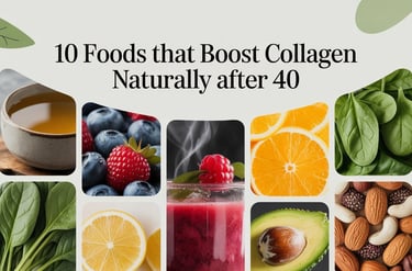 a collage of different foods and drinks