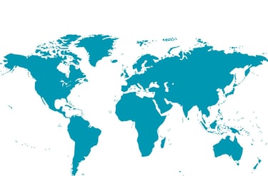 Um mapa do mundo com um mapa do mundo